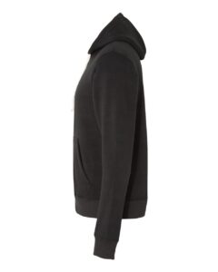 J. America 8872 Men’s Triblend Full-Zip Hooded Sweatshirt – Black Solid (side)
