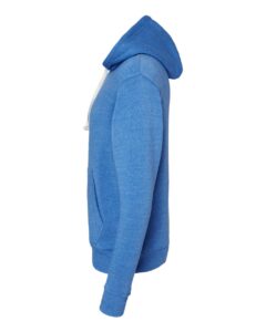 J. America 8871 Men’s Triblend Fleece Hooded Sweatshirt – Cool Royal Triblend (side)