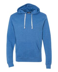 J. America 8871 Men’s Triblend Fleece Hooded Sweatshirt – Cool Royal Triblend