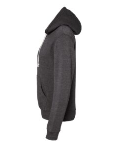 J. America 8871 Men’s Triblend Fleece Hooded Sweatshirt – Black Triblend (side)