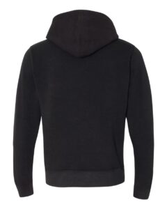 J. America 8871 Men’s Triblend Fleece Hooded Sweatshirt – Black Solid (back)