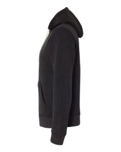 J. America 8871 Men’s Triblend Fleece Hooded Sweatshirt – Black Solid (side)