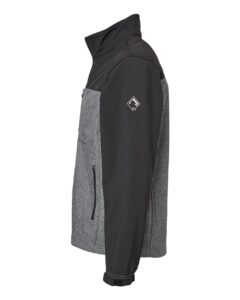 DRI DUCK 5350 Men’s Motion Soft Shell Jacket – Black Heather/ Black (side)