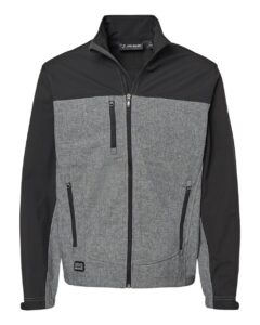 DRI DUCK 5350 Men’s Motion Soft Shell Jacket – Black Heather/ Black