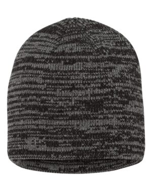 Sportsman SP03 8″ Marled Beanie – Black/ Dark Grey