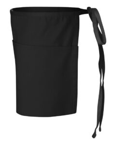 Q-Tees Q2115 Waist Apron with Pockets – Black (side)