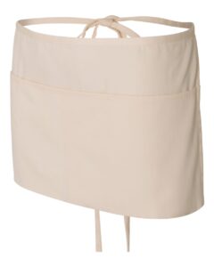 Q-Tees Q2115 Waist Apron with Pockets – Natural (side)