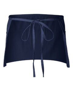 Q-Tees Q2115 Waist Apron with Pockets – Navy (back)