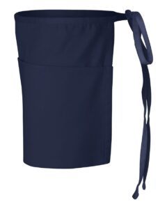 Q-Tees Q2115 Waist Apron with Pockets – Navy (side)