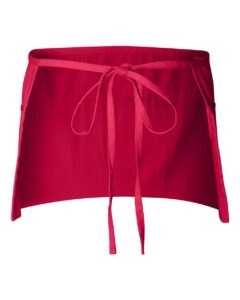 Q-Tees Q2115 Waist Apron with Pockets – Red (back)