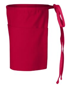Q-Tees Q2115 Waist Apron with Pockets – Red (side)