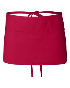 Q-Tees Q2115 Waist Apron with Pockets – Red
