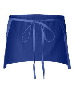Q-Tees Q2115 Waist Apron with Pockets – Royal (back)