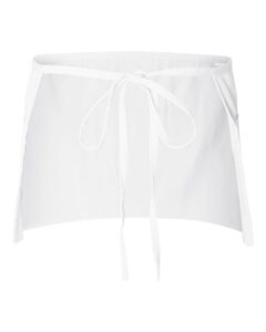 Q-Tees Q2115 Waist Apron with Pockets – White (back)