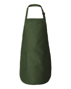 Q-Tees Q4350 Full-Length Apron with Pockets – Forest