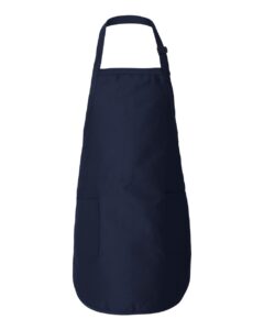 Q-Tees Q4350 Full-Length Apron with Pockets – Navy