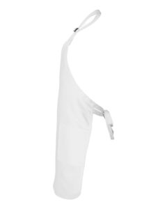 Q-Tees Q4350 Full-Length Apron with Pockets – White (side)