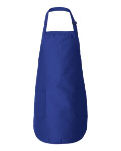 Q-Tees Q4350 Full-Length Apron with Pockets – Royal
