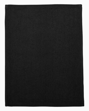 Q-Tees T600 Hemmed Fingertip Towel – Black