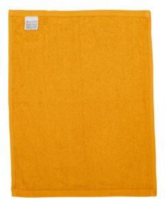 Q-Tees T600 Hemmed Fingertip Towel – Gold (back)