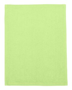 Q-Tees T600 Hemmed Fingertip Towel – Lime (side)