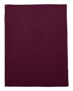 Q-Tees T600 Hemmed Fingertip Towel – Maroon (side)