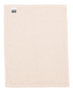 Q-Tees T600 Hemmed Fingertip Towel – Natural (back)