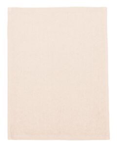 Q-Tees T600 Hemmed Fingertip Towel – Natural