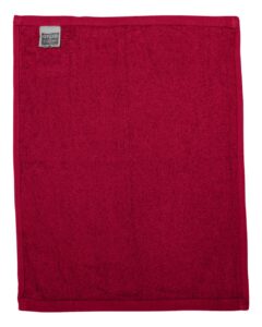 Q-Tees T600 Hemmed Fingertip Towel – Red (back)