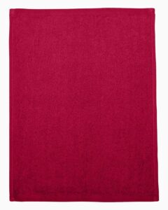 Q-Tees T600 Hemmed Fingertip Towel – Red