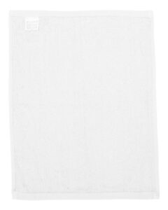 Q-Tees T600 Hemmed Fingertip Towel – White (back)