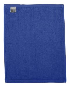 Q-Tees T600 Hemmed Fingertip Towel – Royal (back)