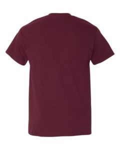 Gildan 5300 Unisex Heavy Cotton™ Pocket T-Shirt – Maroon (back)
