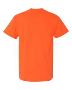 Gildan 5300 Unisex Heavy Cotton™ Pocket T-Shirt – Orange (back)