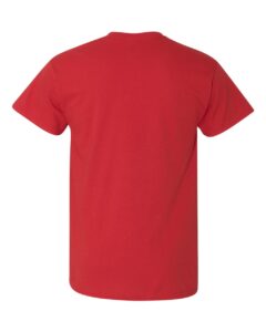 Gildan 5300 Unisex Heavy Cotton™ Pocket T-Shirt – Red (back)