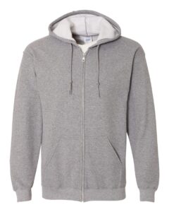 Gildan 18600 Unisex Heavy Blend™ Full-Zip Hooded Sweatshirt – Graphite Heather