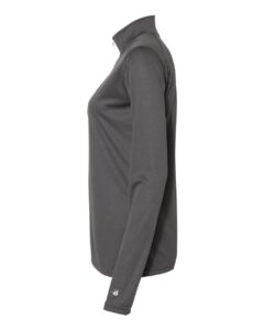 Badger 4103 Women’s B-Core Quarter-Zip Pullover – Graphite/ Black (side)
