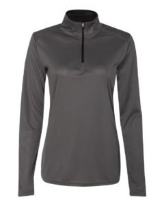 Badger 4103 Women’s B-Core Quarter-Zip Pullover – Graphite/ Black
