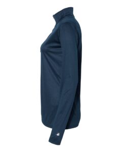 Badger 4103 Women’s B-Core Quarter-Zip Pullover – Navy/ Graphite (side)