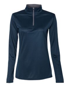 Badger 4103 Women’s B-Core Quarter-Zip Pullover – Navy/ Graphite