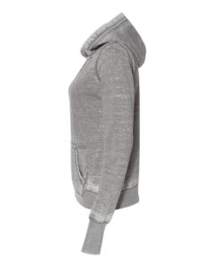 J. America 8912 Women’s Zen Fleece Hooded Sweatshirt – Cement (side)