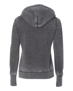 J. America 8912 Women’s Zen Fleece Hooded Sweatshirt – Dark Smoke (back)