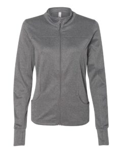 Independent Trading Co. EXP60PAZ Women’s Poly-Tech Full-Zip Track Jacket – Gunmetal Heather