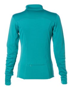 Independent Trading Co. EXP60PAZ Women’s Poly-Tech Full-Zip Track Jacket – Lapis Green (back)