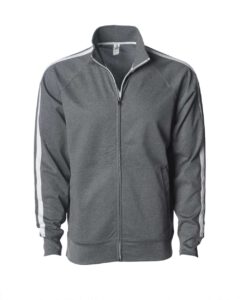 Independent Trading Co. EXP70PTZ Men’s Lightweight Poly-Tech Full-Zip Track Jacket – Gunmetal Heather