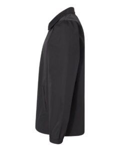 Independent Trading Co. EXP99CNB Men’s Water-Resistant Windbreaker Coach’s Jacket – Black (side)
