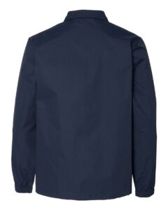 Independent Trading Co. EXP99CNB Men’s Water-Resistant Windbreaker Coach’s Jacket – Classic Navy (back)