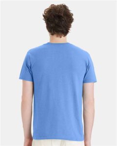 Hanes 4980 Unisex Perfect-T T-Shirt – Carolina Blue (on model back)