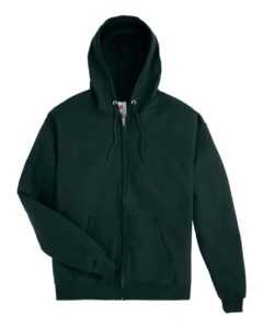 Hanes P180 Unisex EcoSmart® Full-Zip Hooded Sweatshirt – Deep Forest