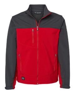 DRI DUCK 5350T Men’s Tall Motion Soft Shell Jacket – Red/ Charcoal
